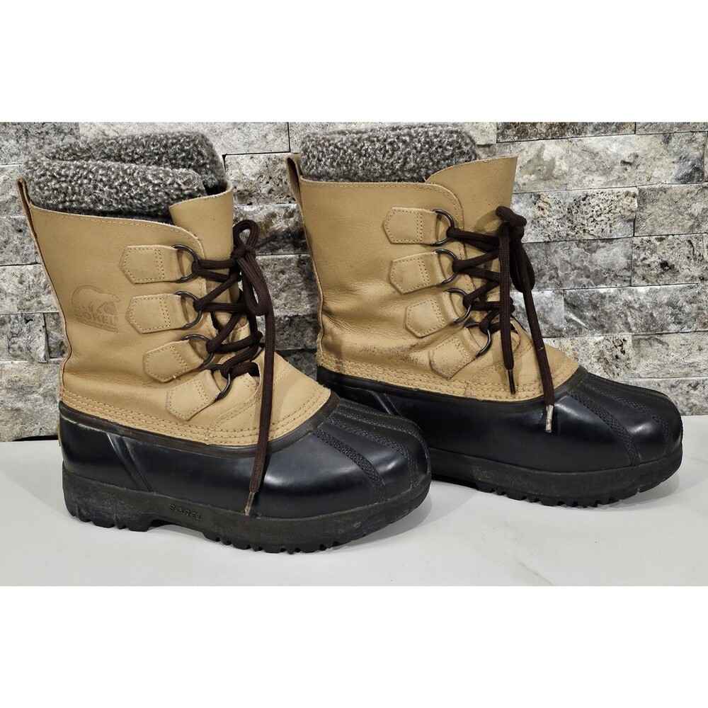 Sorel Kananaskis Winter Boots Womens 5 Waterproof Insulated Leather Tan Gorpcore